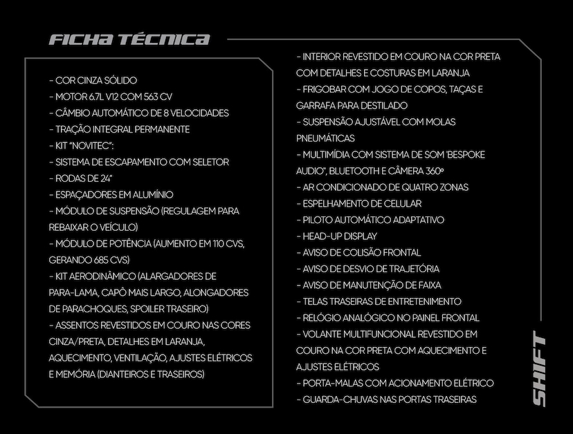 Foto do veículo ROLLS-ROYCE CULLINAN  6.7 V12 AUT. 2023 4.270 KM 6.900.000,00